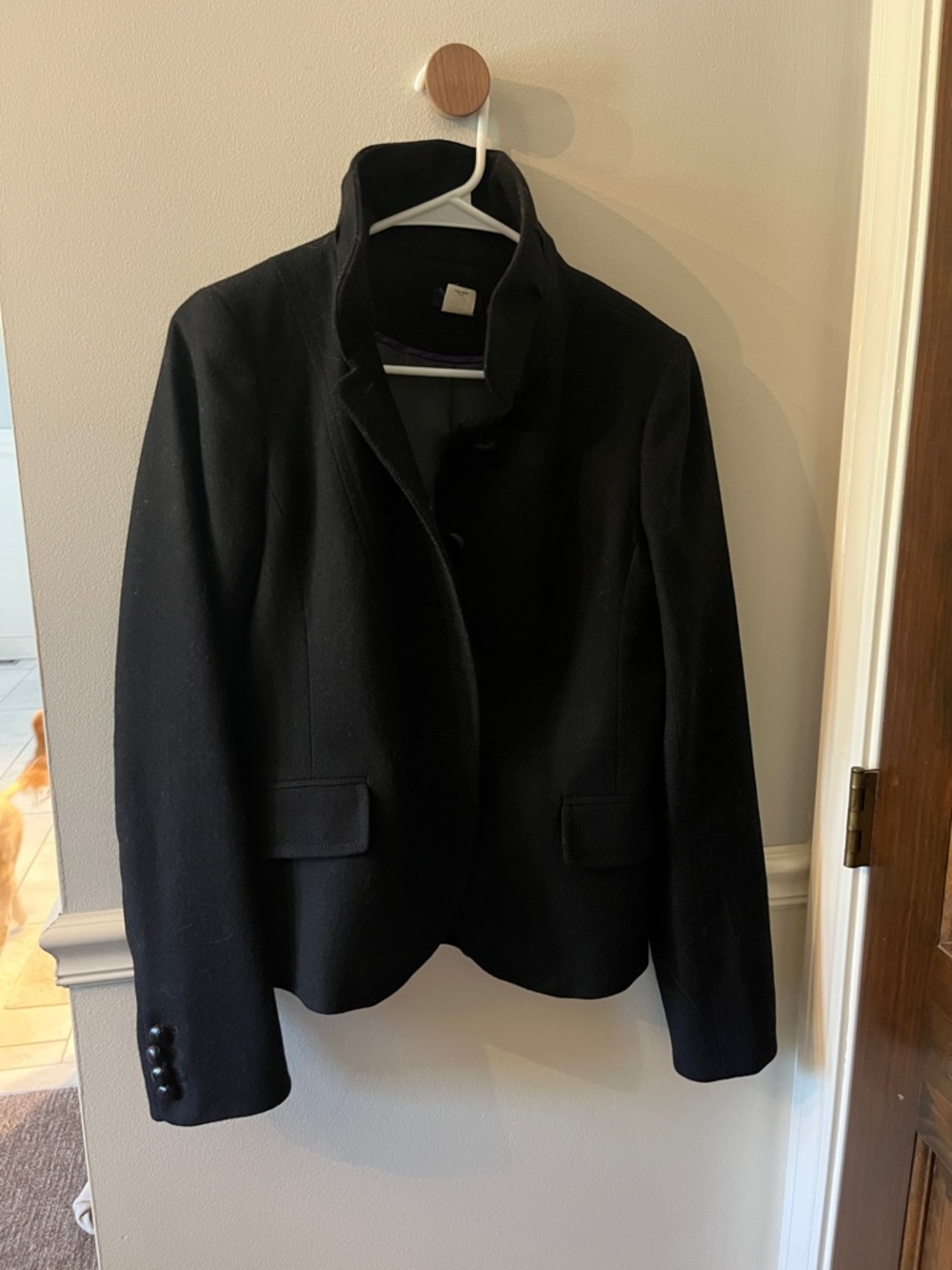 J. Crew Black Women's Wool-Blend Blazer
